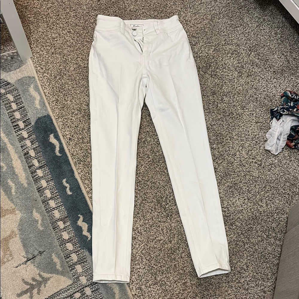 KanCan Women's High Rise White Jeans